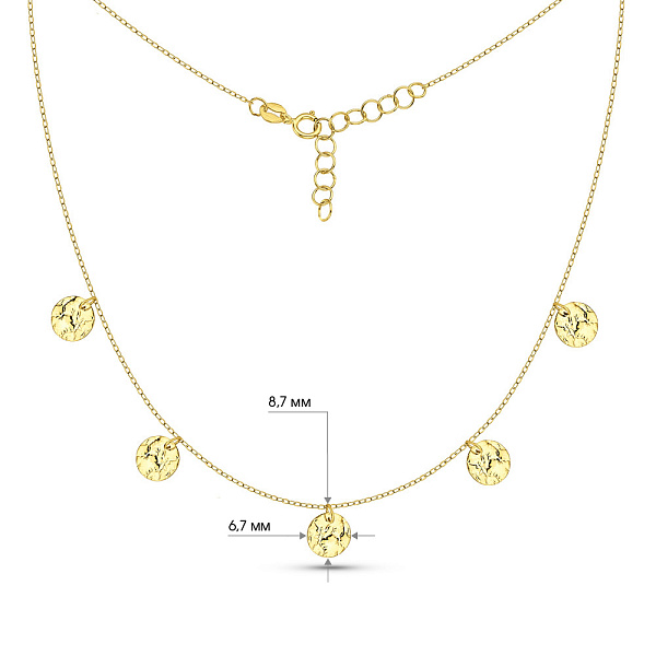 Золоте кольє Монети з підвісками (арт. 352613ж) – зображення 3