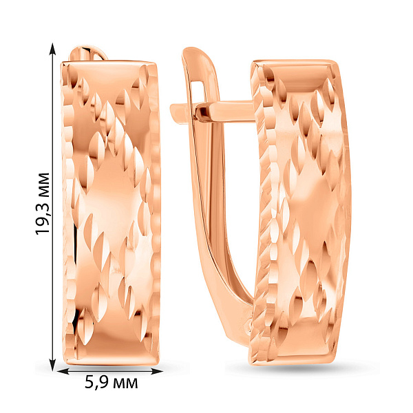 Золотые серьги без камней (арт. 121812) – изображение 2