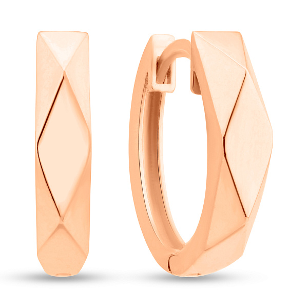 Золотые серьги без камней (арт. 1091521) – изображение 1