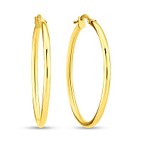 Сережки-кільця з жовтого золота (арт. 100742/40ж)