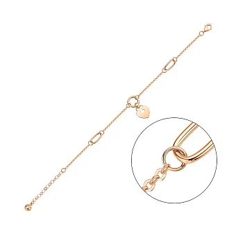 Золотий браслет Серце (арт. 326738П1)