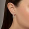 Золотые серьги кольца с фианитами (арт. 110428) – изображение 2