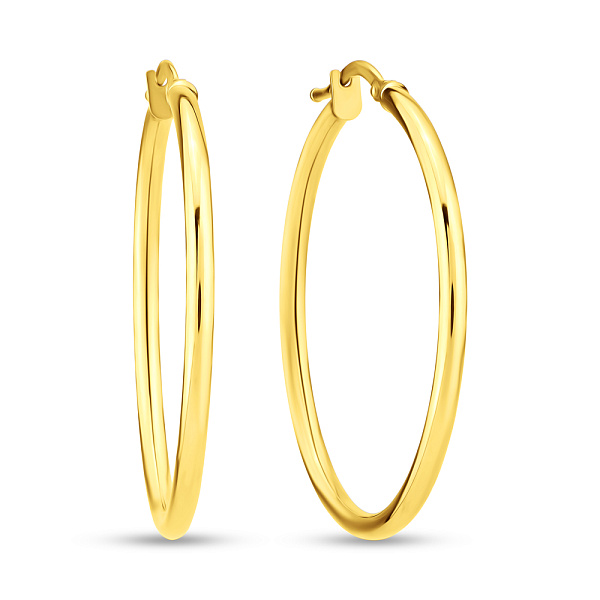 Серьги-кольца из желтого золота (арт. 100742/40ж) – изображение 1