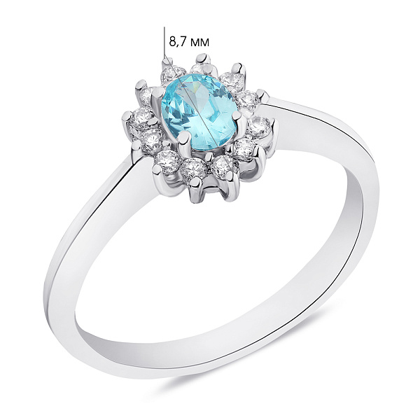 Кольцо из серебра с фианитами (арт. 7501/КК2ФТ/375-17,5) – изображение 2
