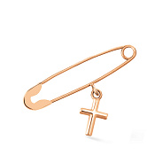 Булавка «Крестик» из красного золота (арт. 360024)