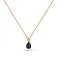 Золотое колье с сапфиром и бриллиантом (арт. Ц011753с) – изображение 1