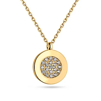 Кольє з жовтого золота з розсипом фіанітів (арт. 352267ж)