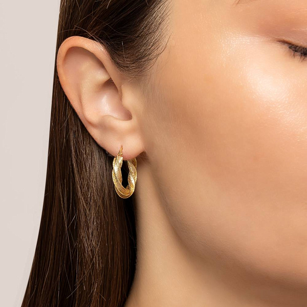 Сережки з жовтого золота Francelli (арт. 1091655/20ж) – зображення 2