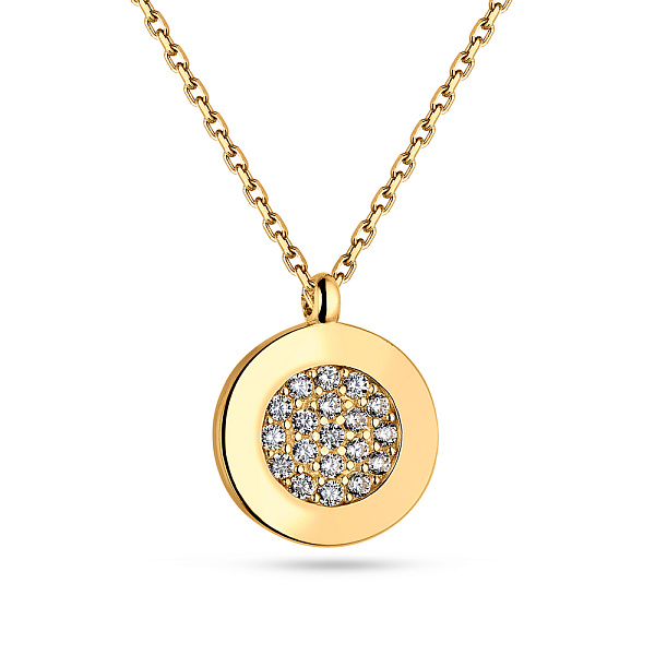 Колье из желтого золота с россыпью фианитов (арт. 352267ж) – изображение 1