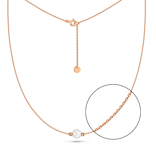 Золоте кольє з перлами (арт. 360355/7) – зображення 1