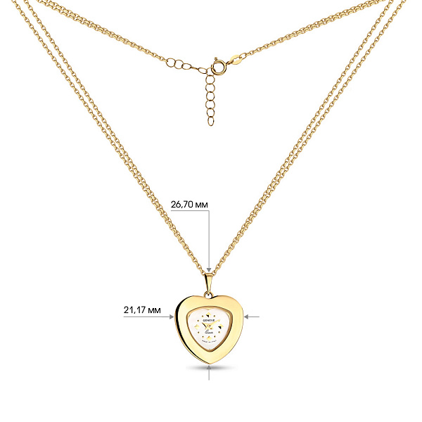 Часы-колье из желтого золота (арт. 260111ж) – изображение 3