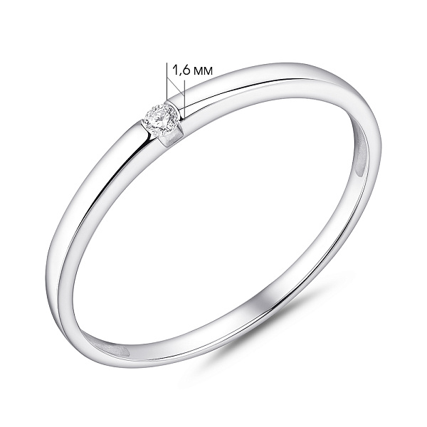 Серебряное кольцо с фианитом (арт. 7501/1593К) – изображение 2