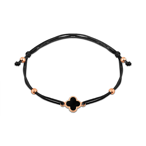 Браслет із золота та шовкової нитки (арт. 340077чеч) – зображення 1