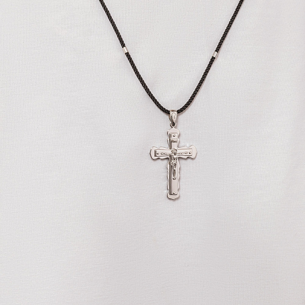 Золотий натільний хрестик з розп'яттям (арт. 501058б) – зображення 2