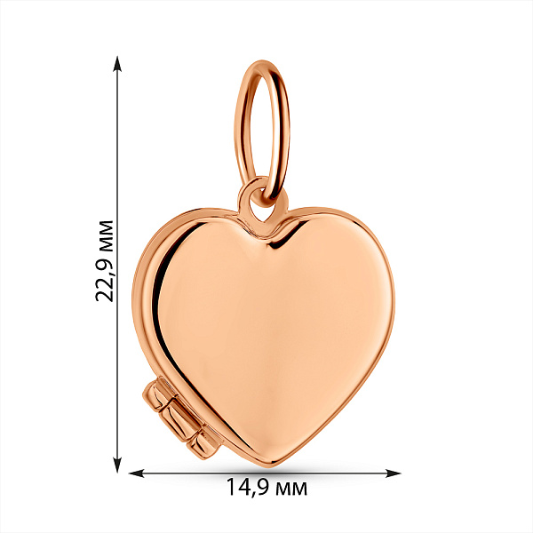 Золотой кулон для фотографии (арт. 422772) – изображение 6