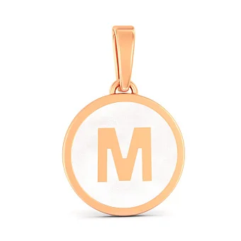 Кулон з червоного золота Літера М (арт. 440989еп)