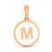 Кулон з червоного золота Літера М (арт. 440989еп) – зображення 1