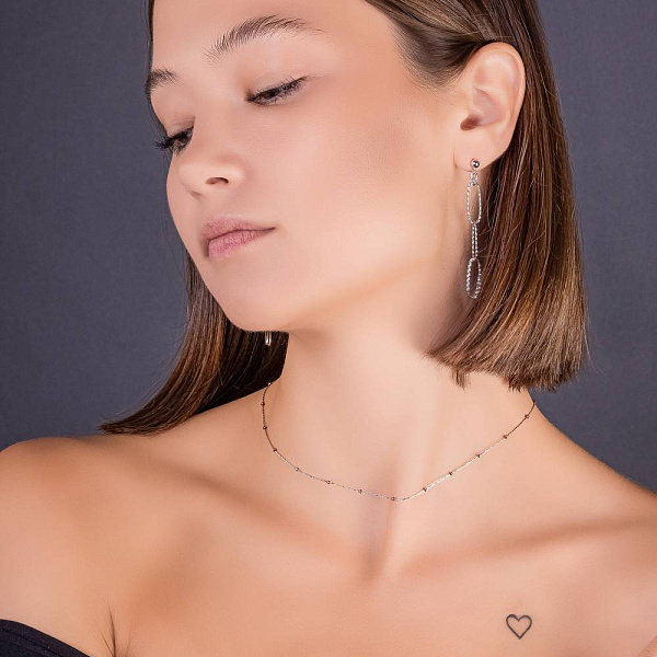 Колье из белого золота Francelli (арт. 351331бк) – изображение 2