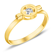 Фото Золотое кольцо с фианитом (арт. 154792ж)