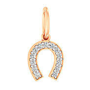 Золотая подвеска Подкова с фианитами (арт. 440312)