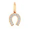 Золотая подвеска Подкова с фианитами (арт. 440312) – изображение 1