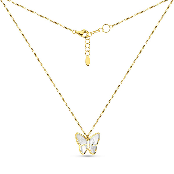 Золоте кольє Метелик Francellі з перламутром (арт. 352723жп) – зображення 2