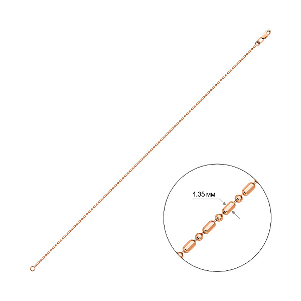 Золотой браслет на ногу (арт. ц3116302н) – изображение 2