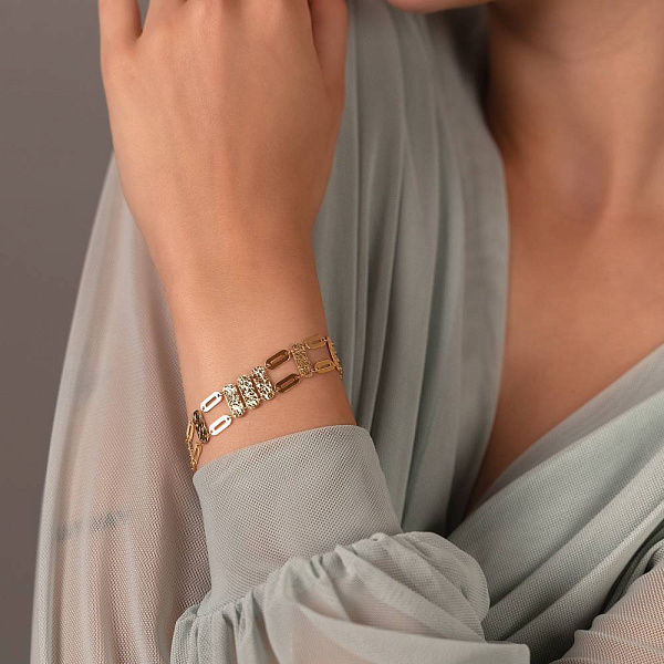 Браслет Francelli из желтого золота с эмалью (арт. 3261039жег) – изображение 3