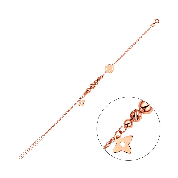 Золотой браслет с подвеской (арт. 325465) – изображение 1