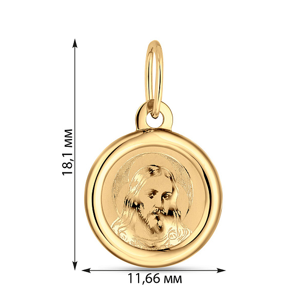 Ладанка з жовтого золота (арт. 415105ж) – зображення 2