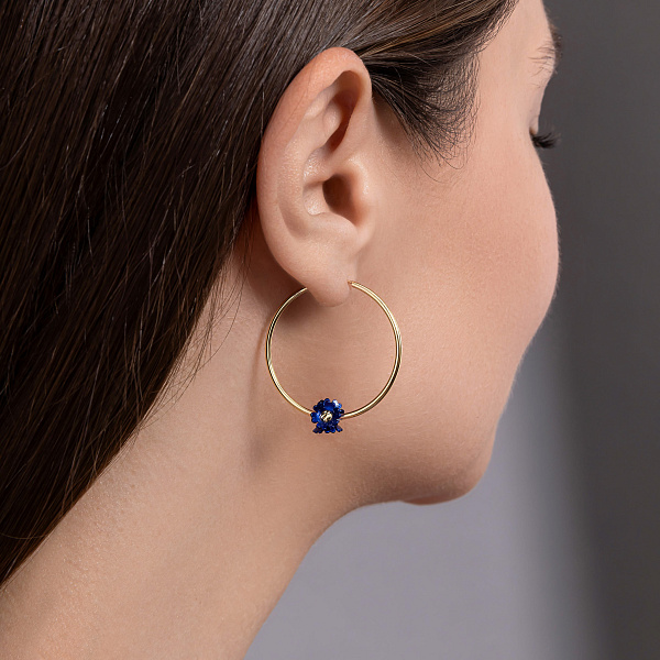 Золотые серьги Francelli Фиалки (арт. 1091788/30жс) – изображение 2