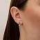 Золоті сережки з кварцом і фіанітами (арт. 110140Пз) – зображення 5