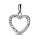 Серебряный кулон Сердце с фианитами (арт. 7503/3909) – изображение 1