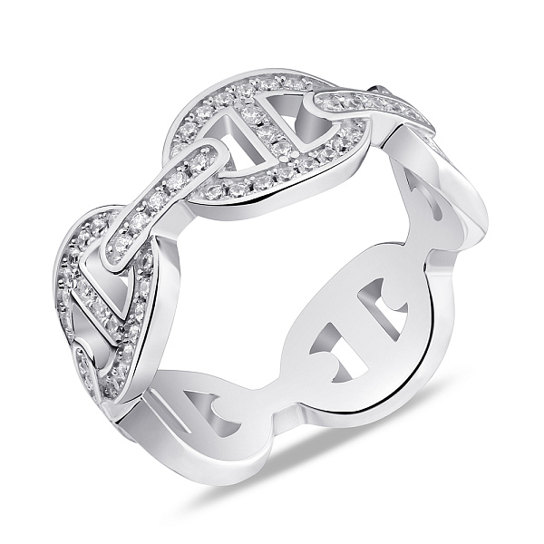 Серебряное кольцо с фианитами (арт. 7501/5954) – изображение 1