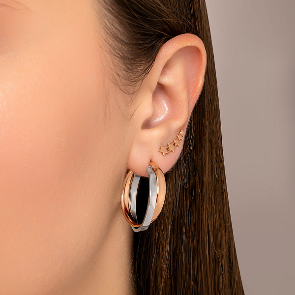 Сережки клаймбери з червоного золота Зірки (арт. 2001393101) – зображення 3