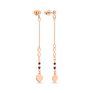 Сережки-пусети з золота з довгою підвіскою (арт. 109235к)