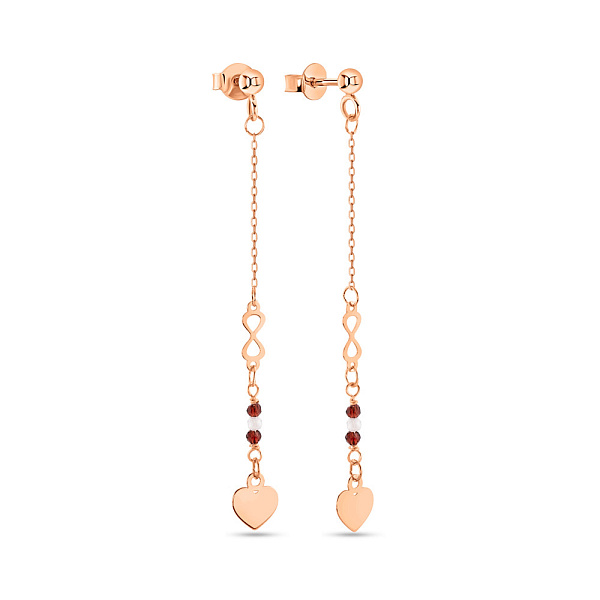 Сережки-пусети з золота з довгою підвіскою (арт. 109235к) – зображення 1