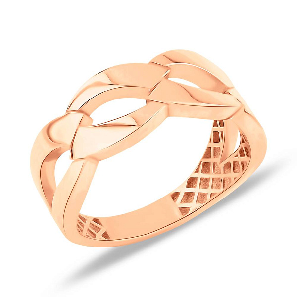 Кольцо Звенья из красного золота (арт. 155878) – изображение 1