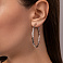 Серьги-кольца из белого золота (арт. 108452/45б) – изображение 2