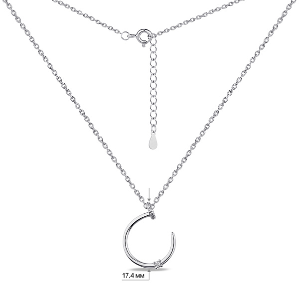 Колье из серебра Гвоздь с фианитами (арт. 7507/1936) – изображение 3
