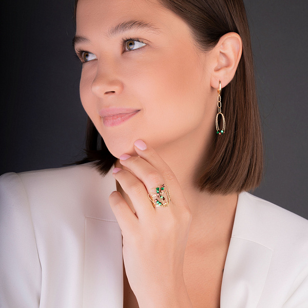 Кольцо из желтого золота Francelli (арт. 156125жзкр) – изображение 6