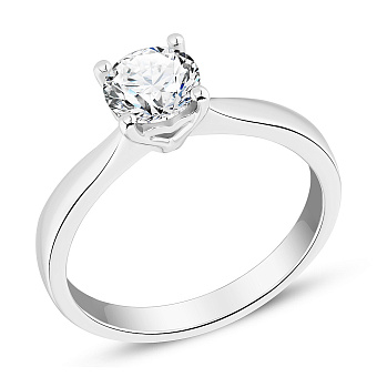 Фото Золота каблучка з діамантом 0,7 карат (арт. К01115807046б)