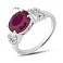 Серебряное кольцо с рубином и фианитами (арт. 7501/2165248Р) – изображение 2