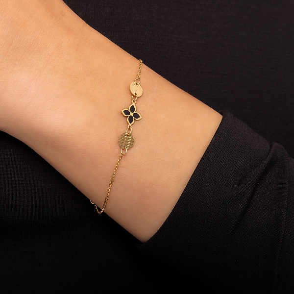 Золотой браслет с эмалью (арт. 326703жеч) – изображение 3