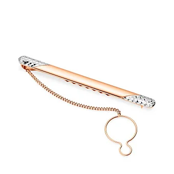 Золотой зажим с алмазной гранью (арт. 202301ра)