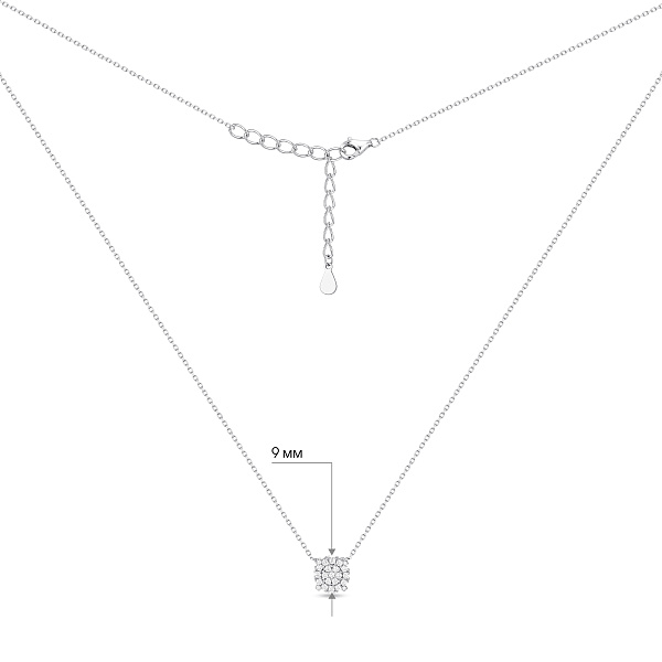 Серебряное колье с фианитами (арт. 7507/2590) – изображение 3