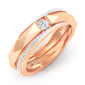 Золотое кольцо с фианитами (арт. 1401020)