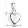 Кулон зі срібла Серце (арт. 7503/2409/1) – зображення 2