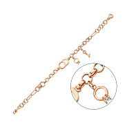 Браслет из красного золота с фианитами (арт. 326416П2)