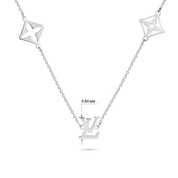 Кольє з білого золота (арт. 351360б) – зображення 3